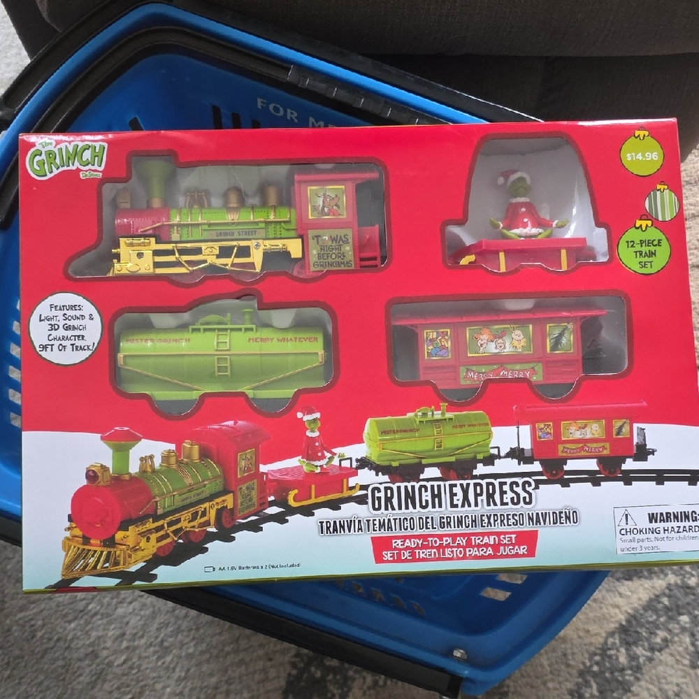 Express Holiday Train Set - Green and Red